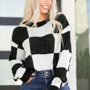 Small Black Chessboard Sweater