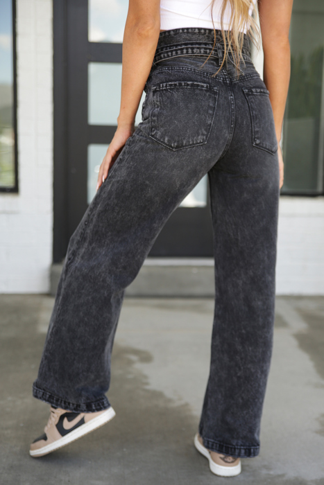 Black Buckle Denim Kancan