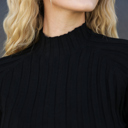  Amelia Ribbed Mock Neck Dress