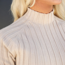  Amelia Ribbed Mock Neck Dress