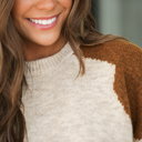 Medium Crystal Color Block Sweater