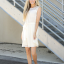 Large Lace Detail Sleeveless Dress