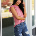 Small Dotted Ruffle Sleeve Top