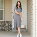 Large Split Hem T-Shirt Dress