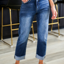 Size 0 Cuffed Kancan Straight Leg Jeans