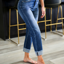 Size 3 Cuffed Kancan Straight Leg Jeans