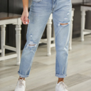 Size 5 Kancan Mid Rise Boyfriend Jeans
