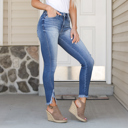 Size 7 Side Fray Kancans Jeans