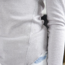 Small Heather Grey Whitley Waffle Henley