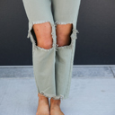 Size 7 Olive Kancan Denver Straight Leg Jeans