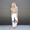 Size 11 White Kancan Denver Straight Leg Jeans