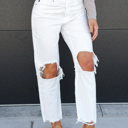 Size 13 White Kancan Denver Straight Leg Jeans