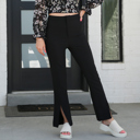 Small Black Colette Split Hem Trouser