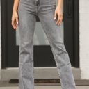 Size 13 Light Grey Kancan Ultra High Rise Slim Flare Jeans