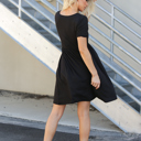 Small Black London Soft Pocket Dress