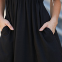 XL Black London Soft Pocket Dress