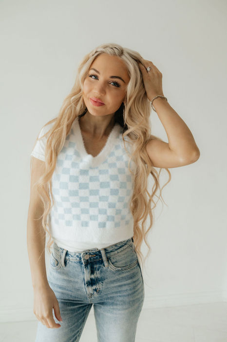 Checker Board Sweater Vest