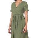 Large Light Olive London Soft Pocket Dress