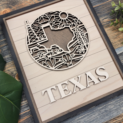 State Heritage Collection – Handcrafted Wooden State Signs & Ornaments | 52 Designs Including All 50 States, Puerto Rico & Guam