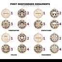 Firefighter First Responder Personalized Christmas Ornaments – Handcrafted Birch or Maple