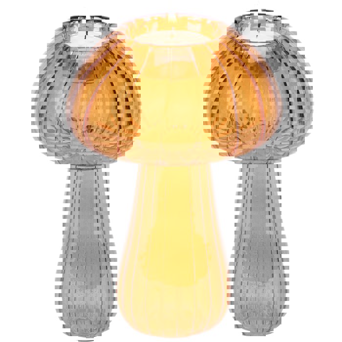 Glass Mushroom Candle Holder