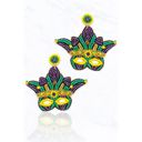  Handmade Mardi Gras Mask Seed Bead Drop Earrings