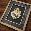Pine Cone Dark Harvest Frames Collection – Handmade in the OBX