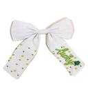  Lucky Shamrock Beaded Alligator Clip Hair Bow – Handcrafted Elegance for St. Patrick’s Day 🍀✨
