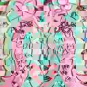  Hand-Painted Mint & White Striped Door Hanger – “Deck the Halls” 3D Christmas Decor with Pink Bow & Candy Cane Heart – OBX Handmade