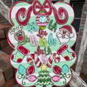  Fa La La Christmas Door Hanger – Hand Painted Holiday Porch Sign