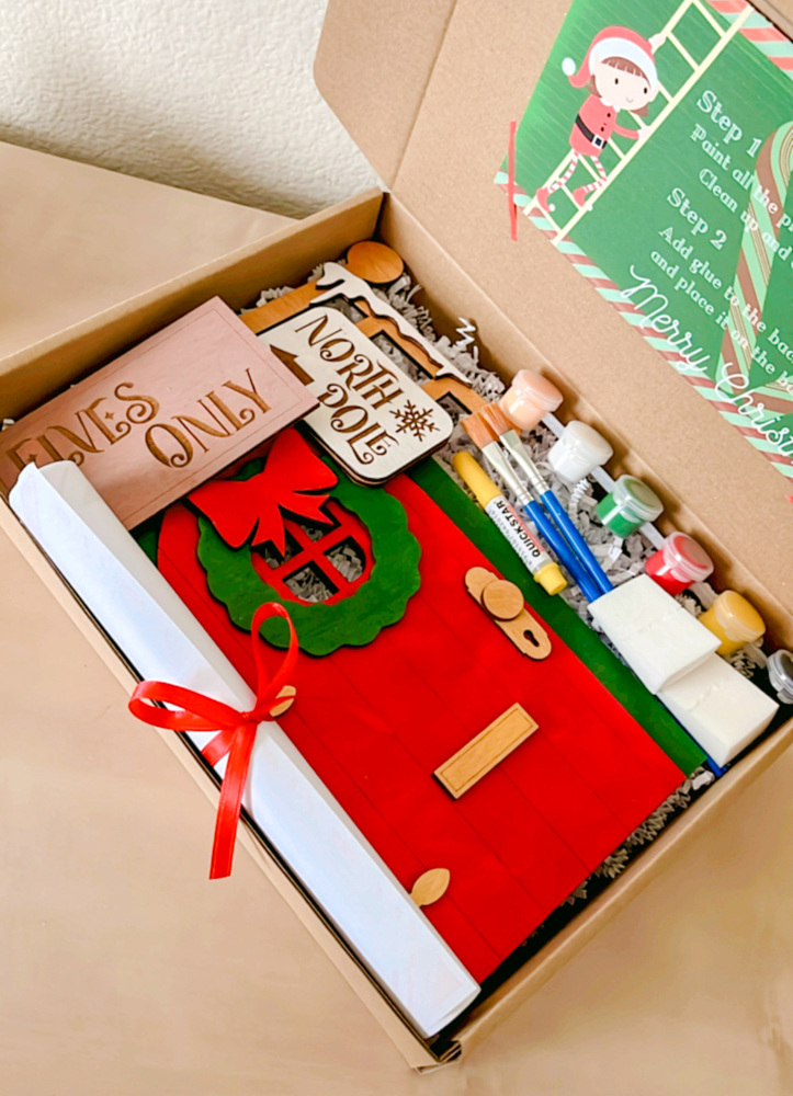 Kids' Christmas DIY Elf Magic Door Painting Kit 