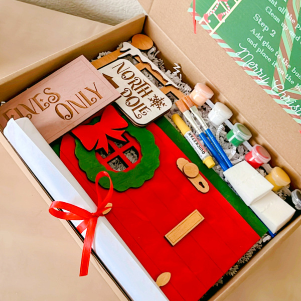 Kids' Christmas DIY Elf Magic Door Painting Kit 