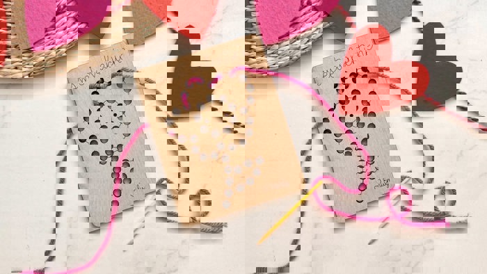 Personalized Valentine’s Day Sewing Cards for Kids - Set of 10