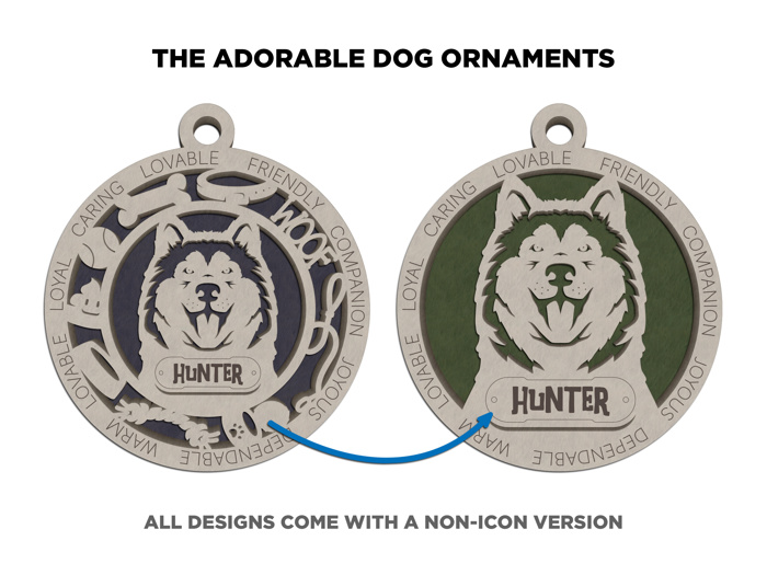 Personalized Dog Breed Ornament – Custom Pet Name Christmas Gift