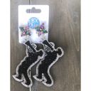  Mardi Gras Jazz Musician Seed Bead Dangle Earrings