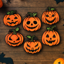  Hand-Painted Spooky Pumpkin Signs | Halloween Door Décor | Two-Layer Baltic Birch | 6 Designs