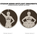 Female Version 1 🎄 Personalized Cheerleader Ornaments – Handmade Birch Keepsake- Four Designs Choices