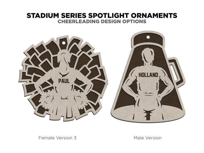🎄 Personalized Cheerleader Ornaments – Handmade Birch Keepsake- Four Designs Choices