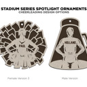 Female Version 3 🎄 Personalized Cheerleader Ornaments – Handmade Birch Keepsake- Four Designs Choices