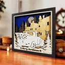christmas truck 3D Christmas Scene Decor | Layered Wood Holiday Wall Art | Winter Nature & Festive Designs | Handmade Seasonal Home Décor | OBX Made