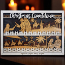  Wooden Christmas Countdown – Christian Nativity Scene | Handmade in OBX
