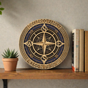  Personalized Family Compass Sign | Layered Compass Wall Art | Custom Family Name Home Decor Gift