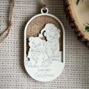 0 adult bears  Twin cubs  Personalized Polar Bear Family Ornaments