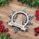 Christmas Tree- Design 6 Handcrafted Winter Wonderland Ornaments | Layered Baltic Birch & Pattern Ply Snowflakes | Christmas Tree Décor with Santa, Snowman, Nativity & More