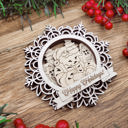 Santa- Design 8 Handcrafted Winter Wonderland Ornaments | Layered Baltic Birch & Pattern Ply Snowflakes | Christmas Tree Décor with Santa, Snowman, Nativity & More