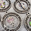  Handcrafted Christmas Dangle Ornaments | Baltic Birch Wood | OBX Made | 24 Designs for Holidays, Pets, Weddings & More