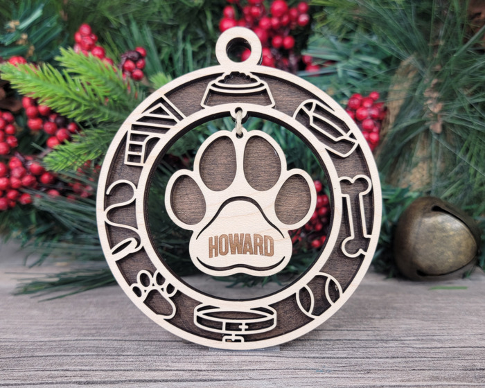 Handcrafted Christmas Dangle Ornaments | Baltic Birch Wood | OBX Made | 24 Designs for Holidays, Pets, Weddings & More