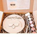 Single Happy Easter Chick in Glasses Sign Easter DIY Kids' Painting Kit – A Fun & Creative Holiday Craft! 🐰🎨 - Easter Celebration Prep Gifts for the Season