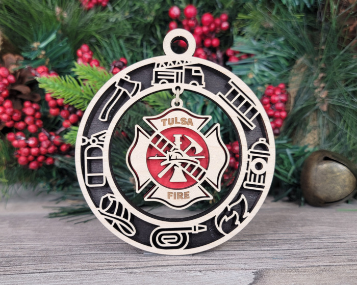 Handcrafted Christmas Dangle Ornaments | Baltic Birch Wood | OBX Made | 24 Designs for Holidays, Pets, Weddings & More