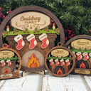  Fireplace Family Ornament  and Sign– Handcrafted in the Outer Banks